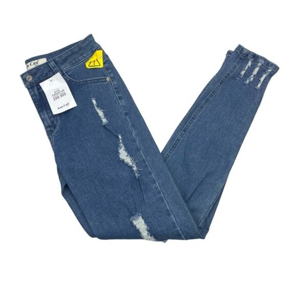 NWT KAN CAN Distressed Skinny Jean Sz 25 Blue - Picture 3 of 8